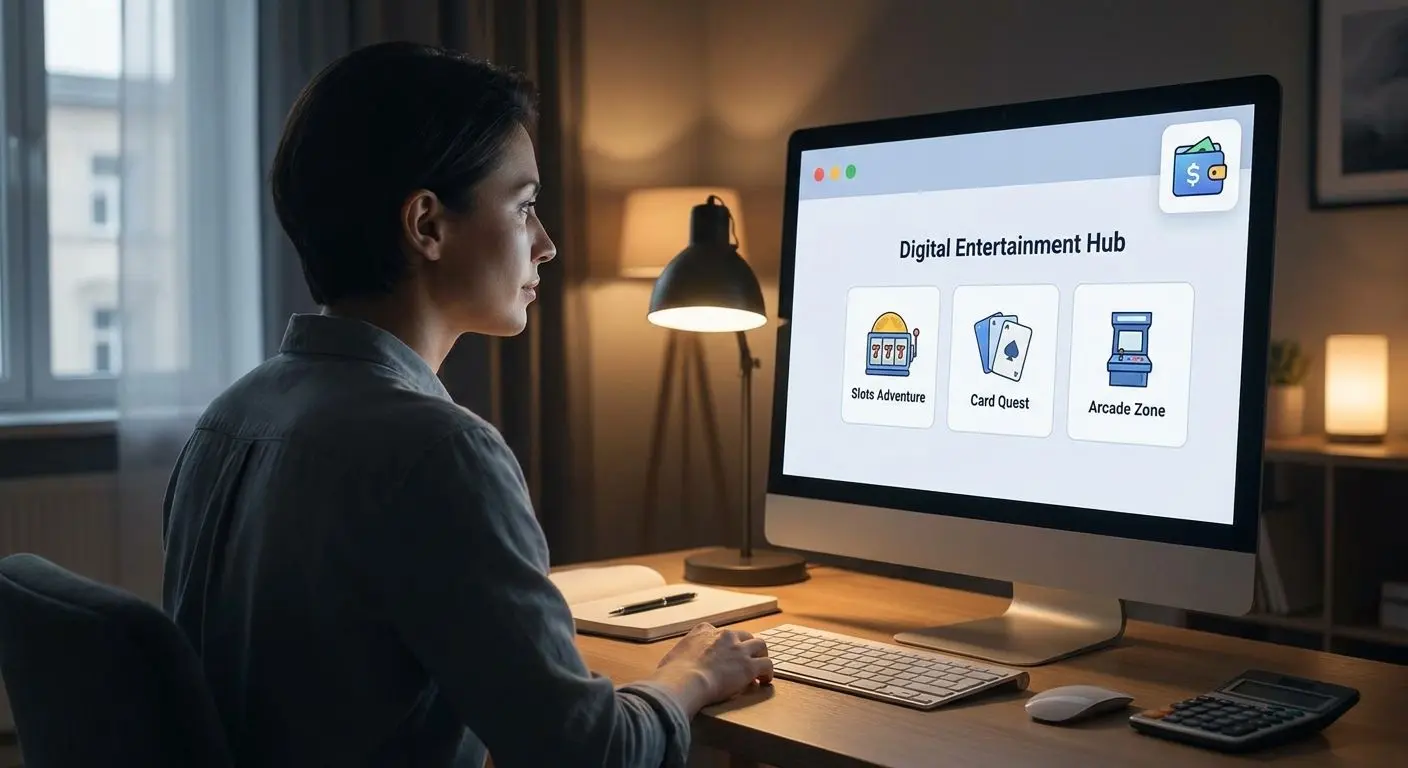 Planowanie budżetu przed grą online Użytkownik planujący budżet przed grą online z portfelem cyfrowym