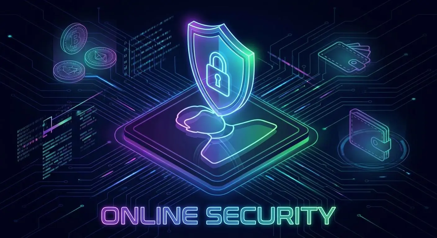 Ilustracja bezpieczeństwa płatności online z tarczą i kłódką